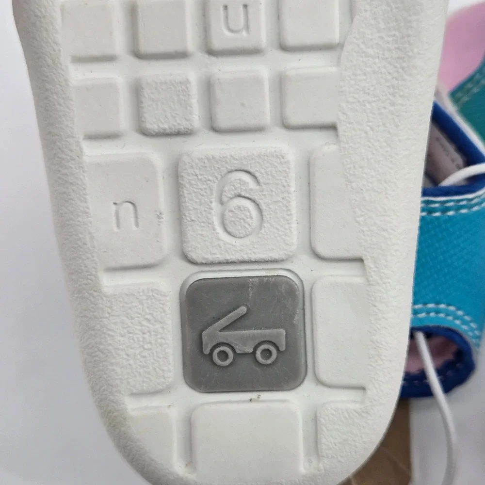 See Kai Run Basics Logan Multi Color Block Sandals Toddler Kids Size 6 NWT